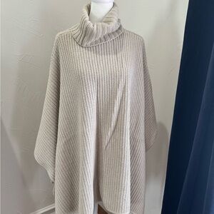 LOFT Elegant Cream Cowl Neck Sweater